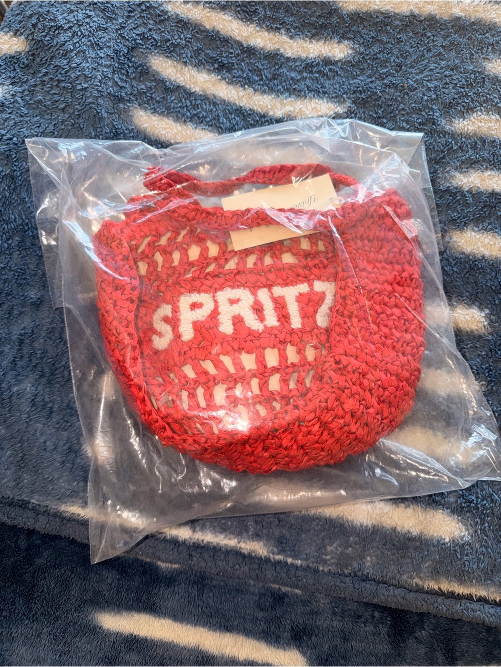 Spritz Red Crochet Mini Bag with Logo